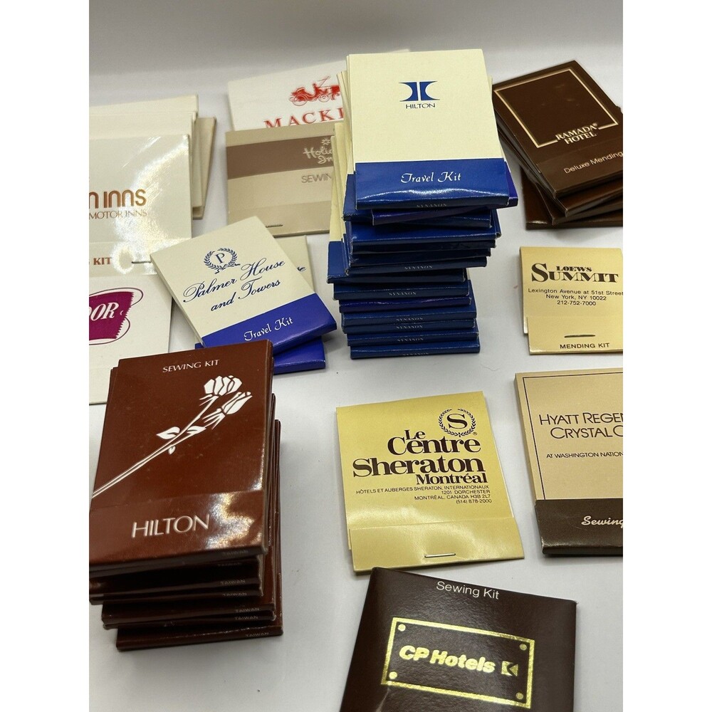 VTG Large Lot of 50 Hotel  Sewing Mending Kits Hilton Ramada Marriott and More